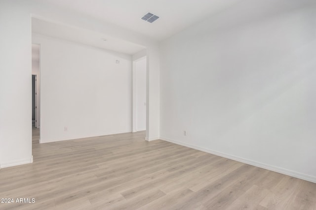 empty room featuring light hardwood / wood-style floors