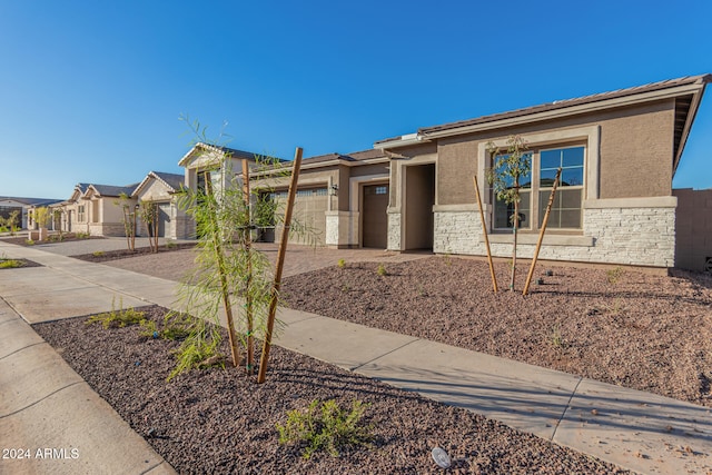 view of front of home featuring a garage