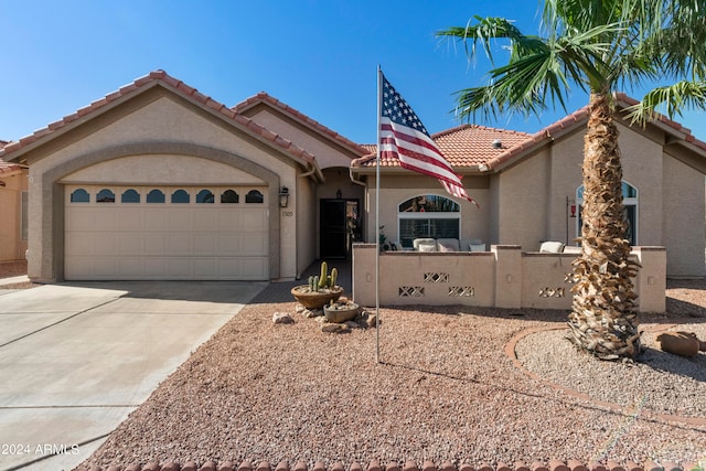 view of front of home featuring a garage