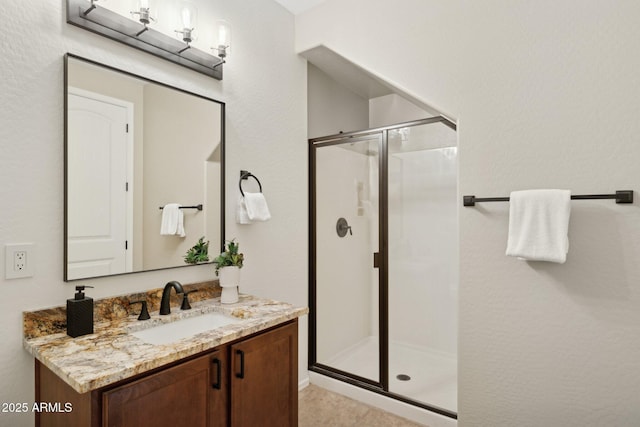 11048 E Quintana Ave, Mesa, AZ 85212 - bathroom with vanity and a shower stall