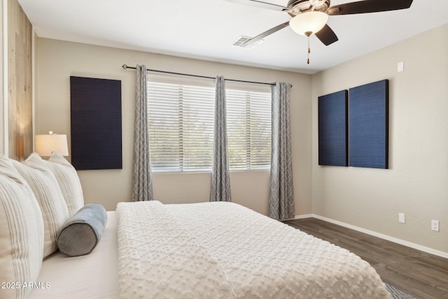 11048 E Quintana Ave, Mesa, AZ 85212 - bedroom with wood finished floors and ceiling fan
