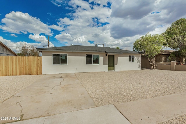 view of front of property with a patio