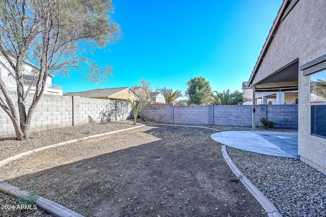 view of yard with a patio