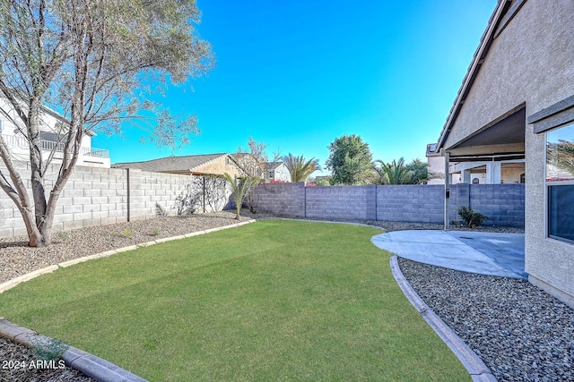 view of yard featuring a patio