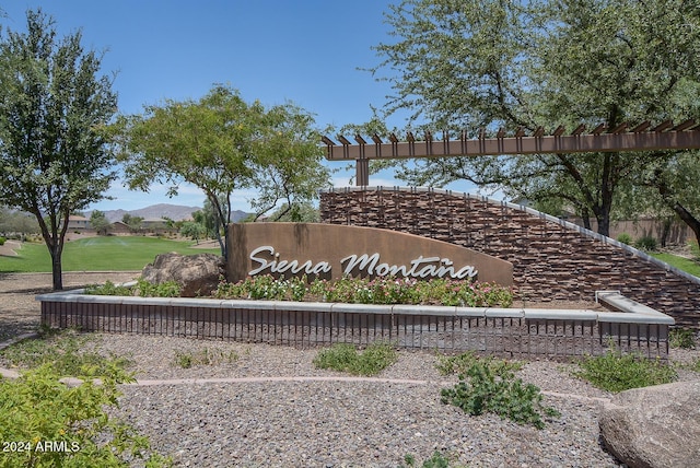 view of community sign