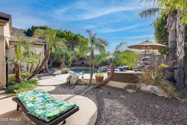 view of yard with a patio area