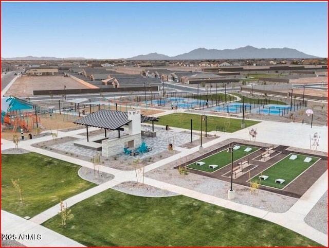 36907 W Santa Maria St, Maricopa, AZ 85138 - view of property's community with a game area and a mountain view