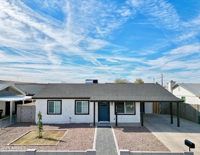 view of ranch-style home