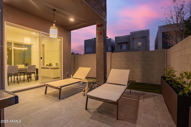 view of patio / terrace with a fenced backyard