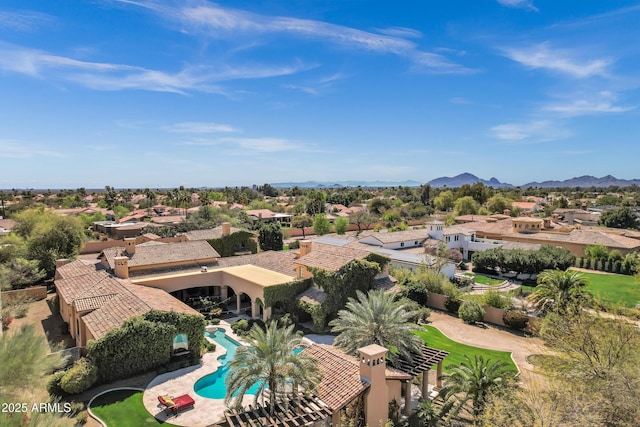 10894 E Turquoise Ave, Scottsdale, AZ 85259 - birds eye view of property with a mountain view and a residential view