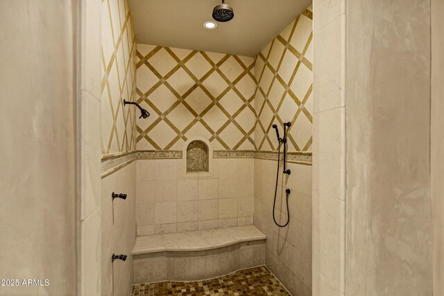 10894 E Turquoise Ave, Scottsdale, AZ 85259 - full bathroom with a tile shower and recessed lighting