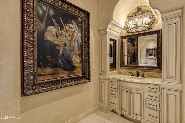 10894 E Turquoise Ave, Scottsdale, AZ 85259 - bathroom featuring vanity and tile patterned floors