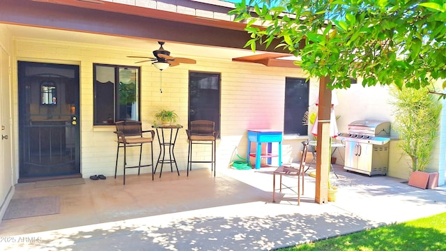 2064 S Farnsworth Dr Unit 38, Mesa, AZ 85209 - view of patio / terrace with ceiling fan