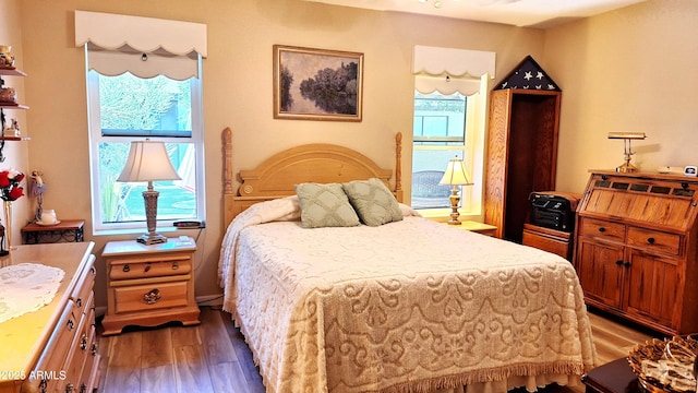 2064 S Farnsworth Dr Unit 38, Mesa, AZ 85209 - bedroom with light wood-type flooring