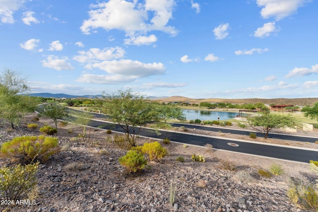 view of water feature featuring a mountain view