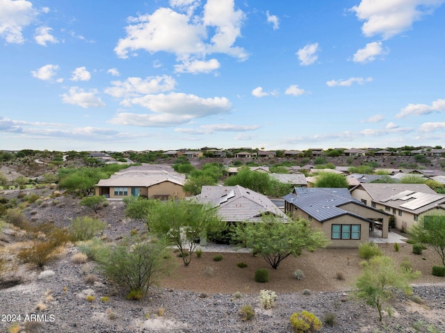 aerial view with a residential view