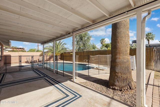 8301 E Indianola Ave, Scottsdale, AZ 85251 - view of pool with a patio area, a fenced backyard, and a diving board