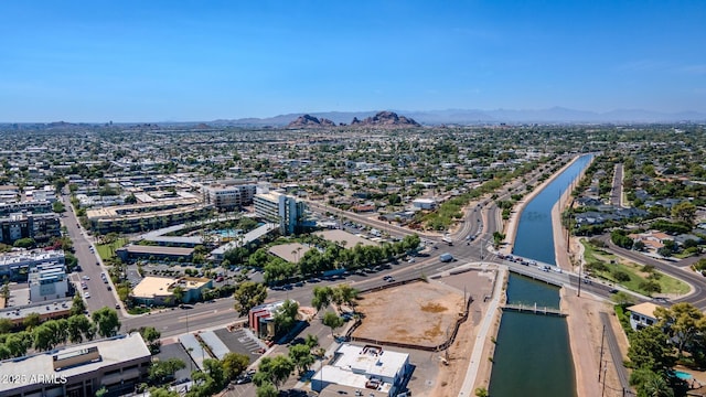 8301 E Indianola Ave, Scottsdale, AZ 85251 - aerial view of property and surrounding area with a water and mountain view