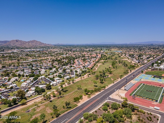 8301 E Indianola Ave, Scottsdale, AZ 85251 - aerial view of residential area featuring a mountainous background and a local golf course