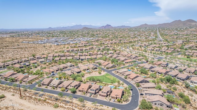 bird's eye view featuring a mountain view