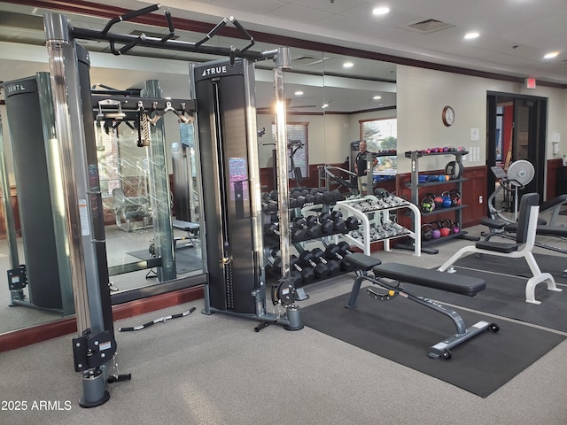 6931 S Four Peaks Way, Chandler, AZ 85249 - workout area featuring recessed lighting