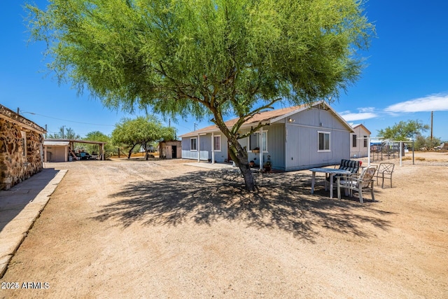 view of back of property