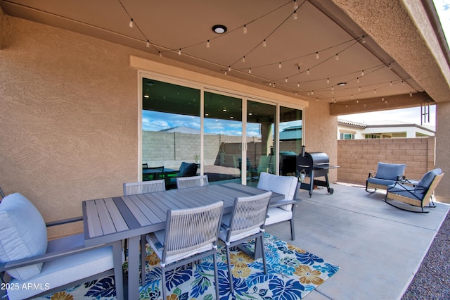 view of patio with grilling area