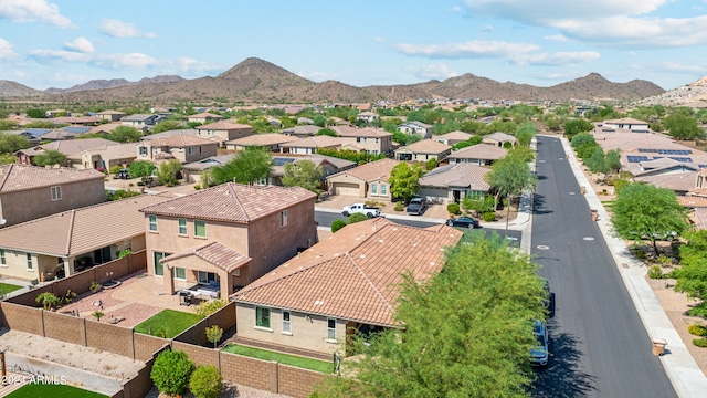 aerial view featuring a mountain view