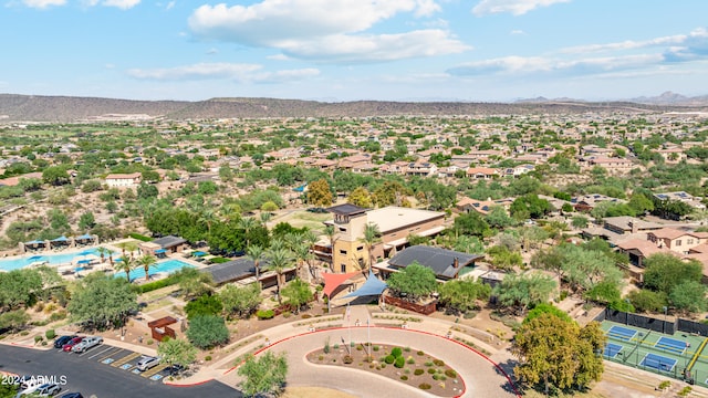 bird's eye view featuring a mountain view