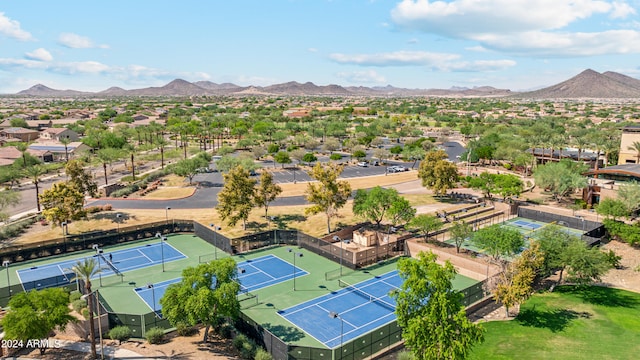 aerial view featuring a mountain view