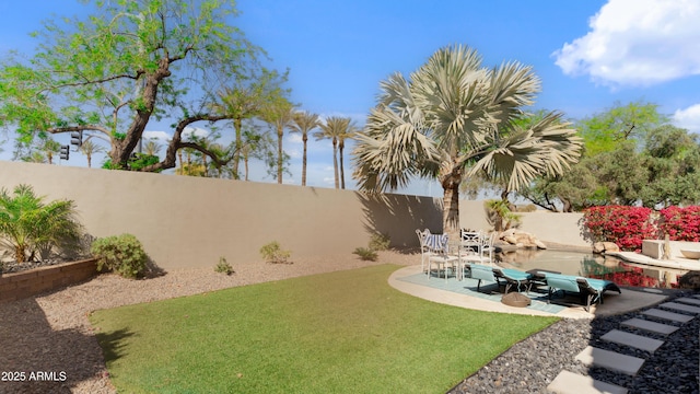 3956 S Hollyhock Pl, Chandler, AZ 85248 - view of yard with a patio and a fenced backyard