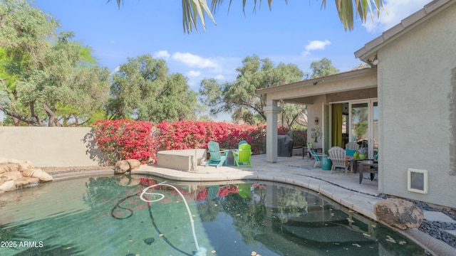 3956 S Hollyhock Pl, Chandler, AZ 85248 - view of swimming pool featuring a patio area, fence, and a fenced in pool