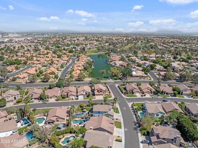 3956 S Hollyhock Pl, Chandler, AZ 85248 - birds eye view of property with a water view and a residential view