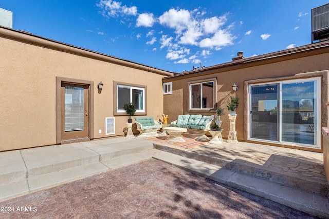 view of patio with an outdoor living space