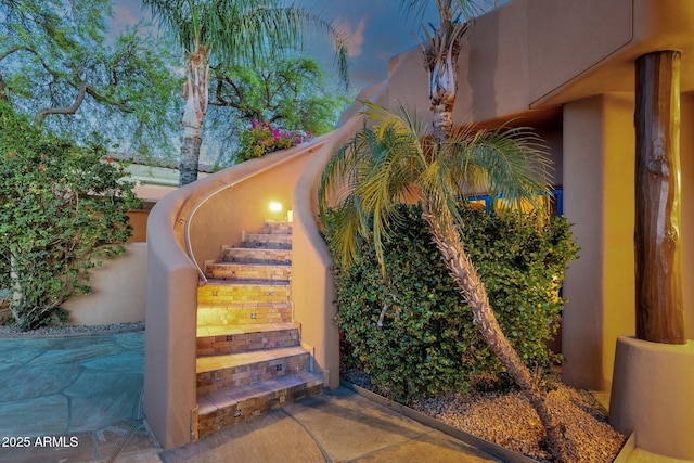 view of stairway