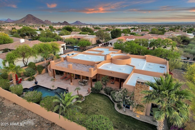 aerial view featuring a mountain view