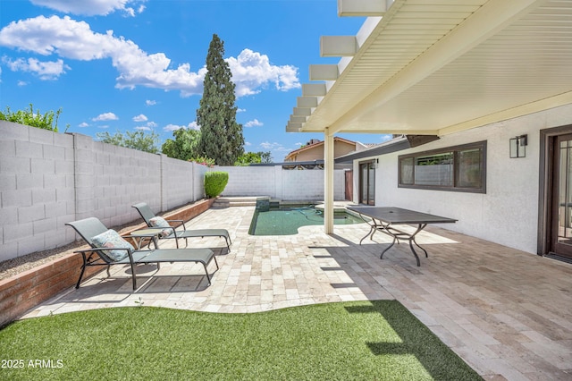 5435 E Cambridge Ave, Phoenix, AZ 85008 - fenced backyard featuring a patio