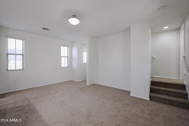 unfurnished room featuring carpet flooring and plenty of natural light