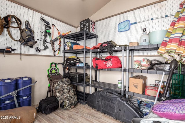 view of storage area
