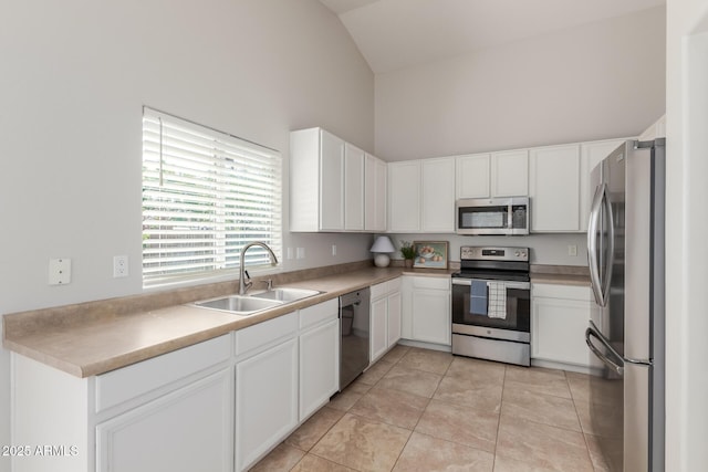 1713 N Sinova, Mesa, AZ 85205 - kitchen featuring a sink, white cabinets, and stainless steel appliances