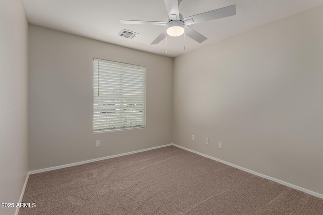 1713 N Sinova, Mesa, AZ 85205 - carpeted empty room featuring visible vents, baseboards, and ceiling fan