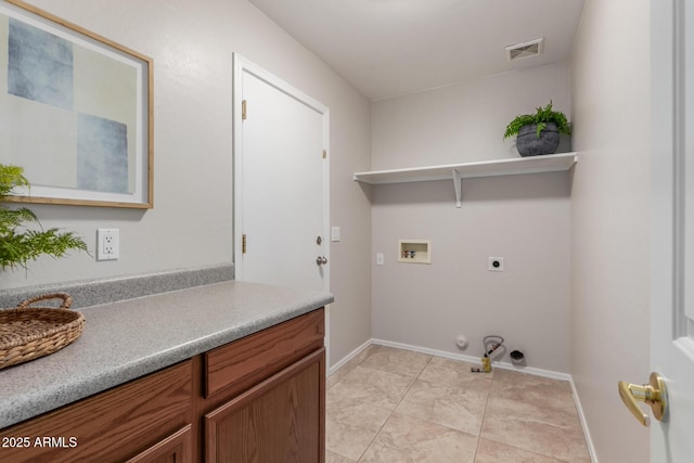 1713 N Sinova, Mesa, AZ 85205 - washroom with visible vents, washer hookup, hookup for a gas dryer, laundry area, and hookup for an electric dryer