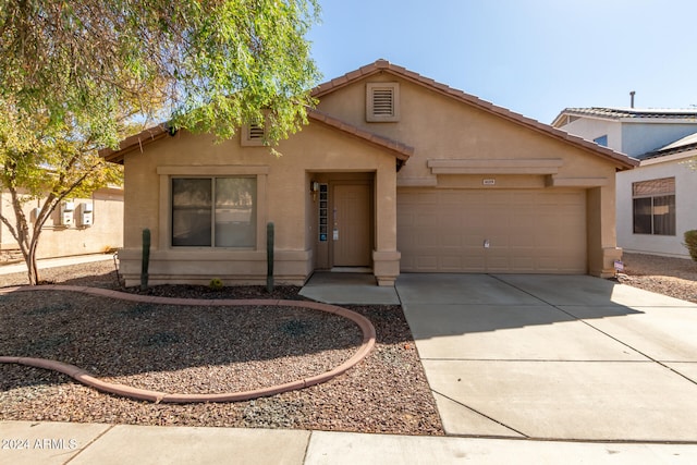 view of front of house featuring a garage