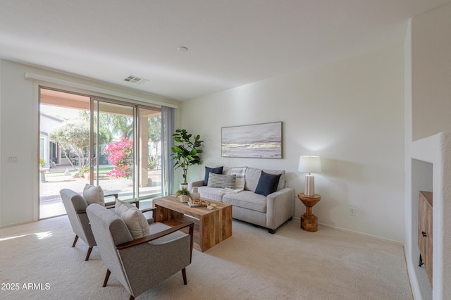 view of carpeted living room