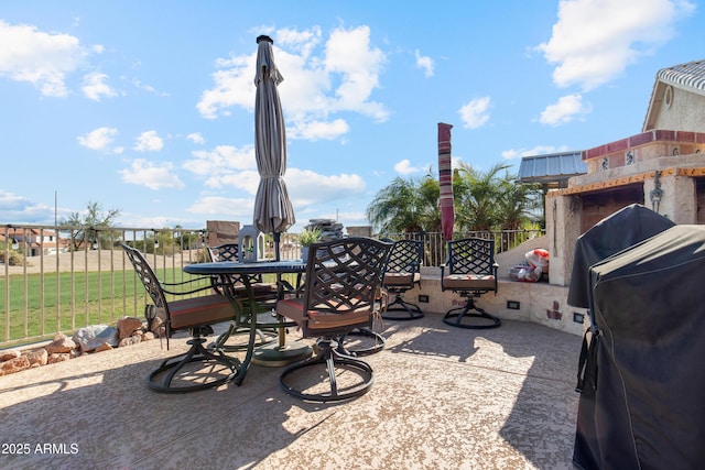 1437 E Glenhaven Dr, Phoenix, AZ 85048 - view of patio / terrace with area for grilling and outdoor dining area