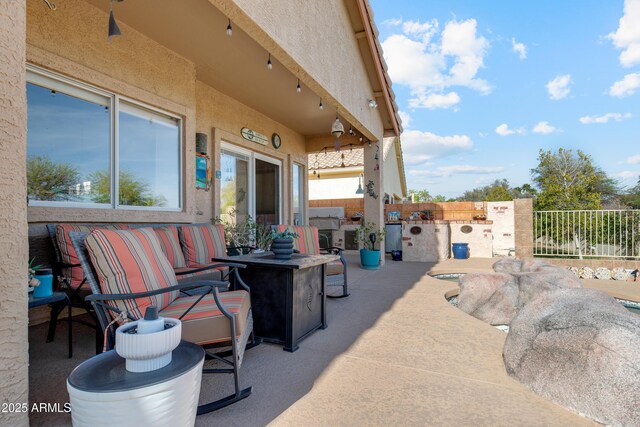 1437 E Glenhaven Dr, Phoenix, AZ 85048 - view of patio / terrace featuring fence