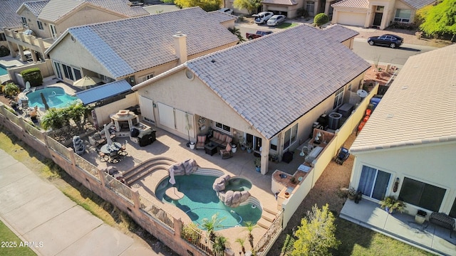 1437 E Glenhaven Dr, Phoenix, AZ 85048 - aerial perspective of suburban area with a pool area