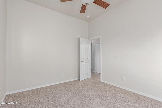 13007 W Tuckey Ct, Glendale, AZ 85307 - spare room featuring light colored carpet, ceiling fan, and baseboards