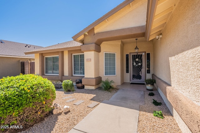 4349 W Cielo Grande, Glendale, AZ 85310 - doorway to property with stucco siding