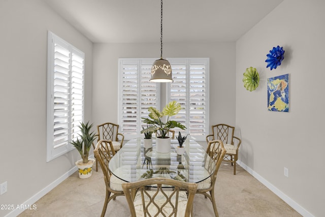 view of dining room